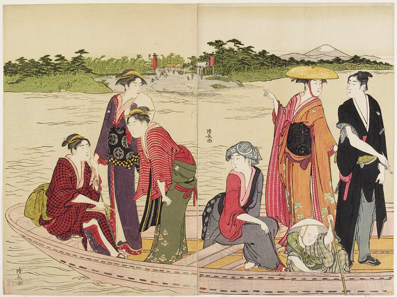 ferryboat on the rokugo river